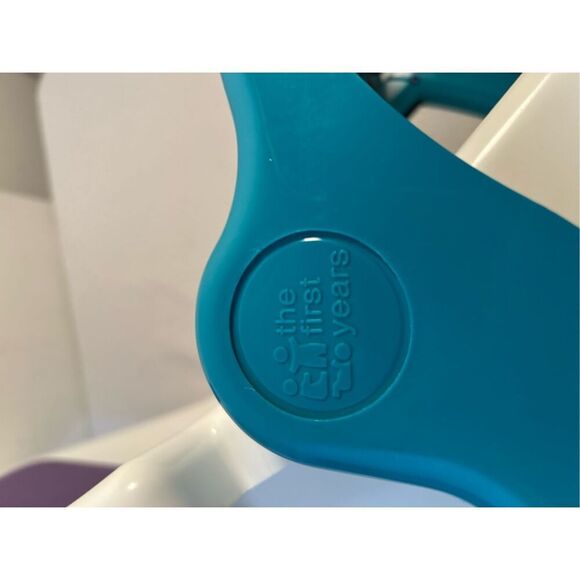 The First Years Reclining Baby Bath Vintage White Purple Green - Picture 5 of 8